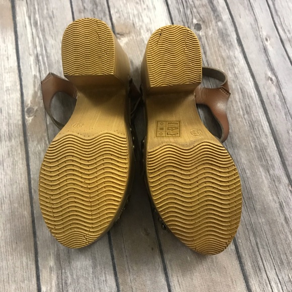 Coolway Platform Boho Brown Chunky Heels - Picture 4 of 6